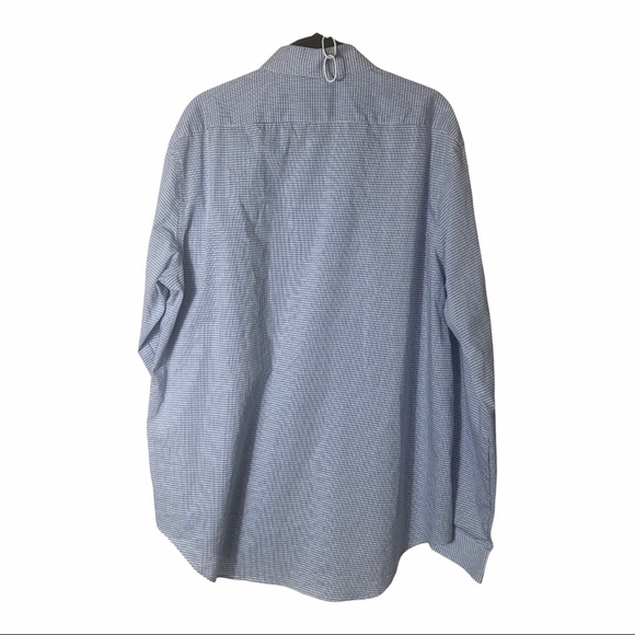 Van Heusen Mens size 17-34/35 XL, Blue & white slim fit/flex dress shirt, NWT - Picture 4 of 4